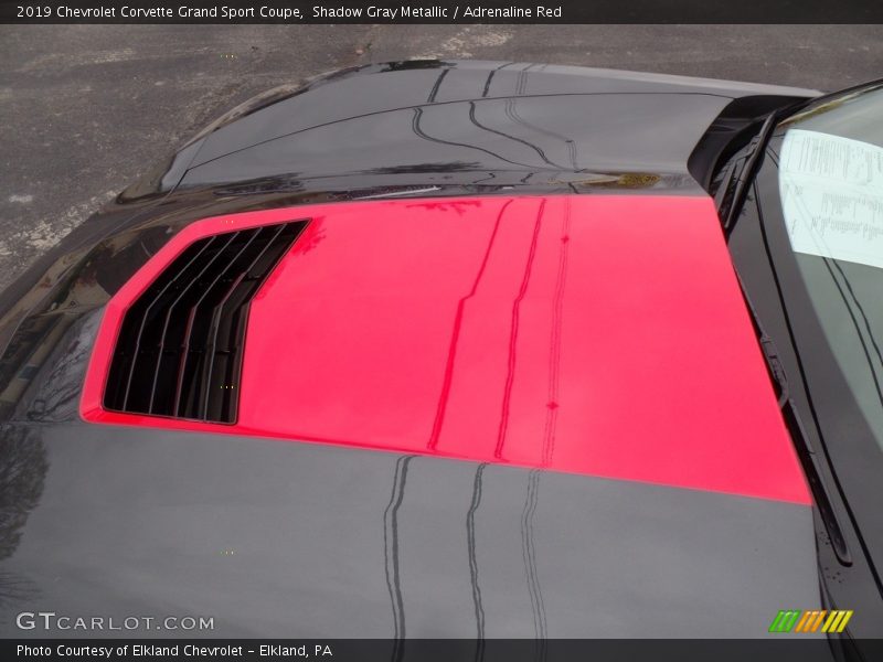 Shadow Gray Metallic / Adrenaline Red 2019 Chevrolet Corvette Grand Sport Coupe