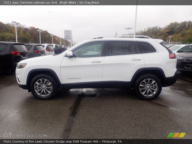 Bright White / Ski Gray/Black 2021 Jeep Cherokee Latitude Lux 4x4