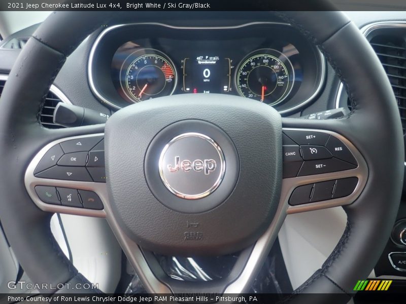 Bright White / Ski Gray/Black 2021 Jeep Cherokee Latitude Lux 4x4