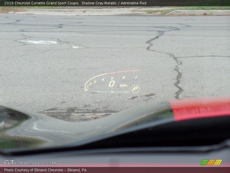 Shadow Gray Metallic / Adrenaline Red 2019 Chevrolet Corvette Grand Sport Coupe