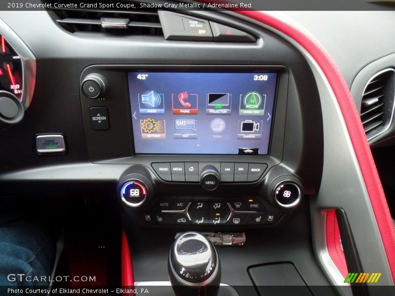 Shadow Gray Metallic / Adrenaline Red 2019 Chevrolet Corvette Grand Sport Coupe