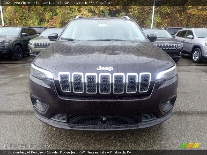 Sangria Metallic / Ski Gray/Black 2021 Jeep Cherokee Latitude Lux 4x4