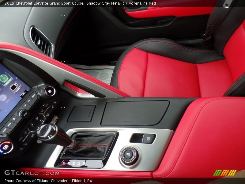Shadow Gray Metallic / Adrenaline Red 2019 Chevrolet Corvette Grand Sport Coupe