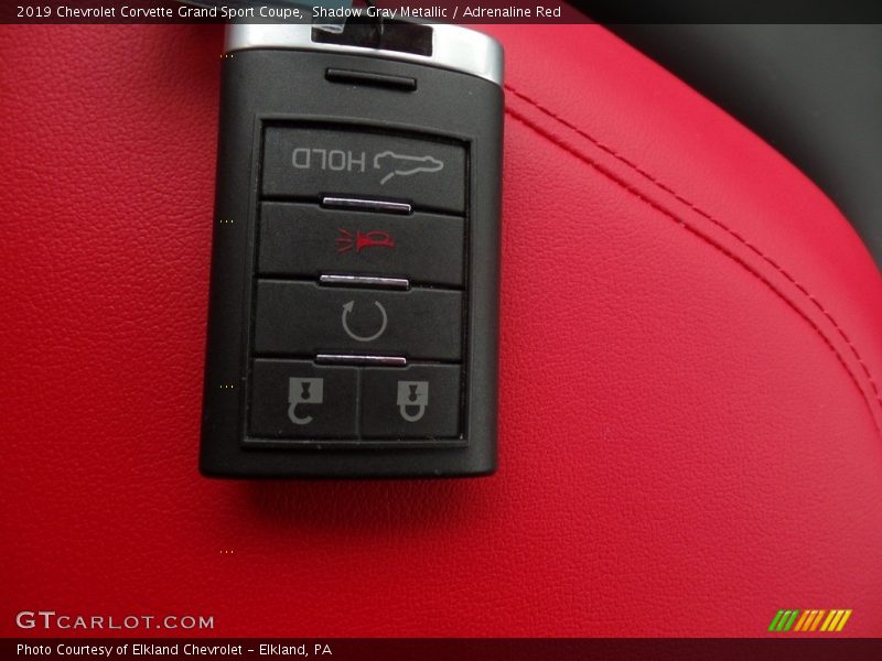 Shadow Gray Metallic / Adrenaline Red 2019 Chevrolet Corvette Grand Sport Coupe