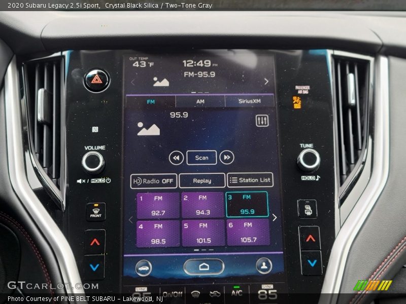 Crystal Black Silica / Two-Tone Gray 2020 Subaru Legacy 2.5i Sport