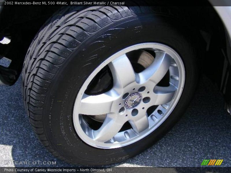 Brilliant Silver Metallic / Charcoal 2002 Mercedes-Benz ML 500 4Matic