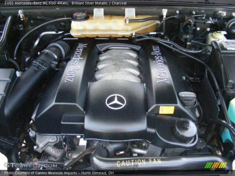 Brilliant Silver Metallic / Charcoal 2002 Mercedes-Benz ML 500 4Matic