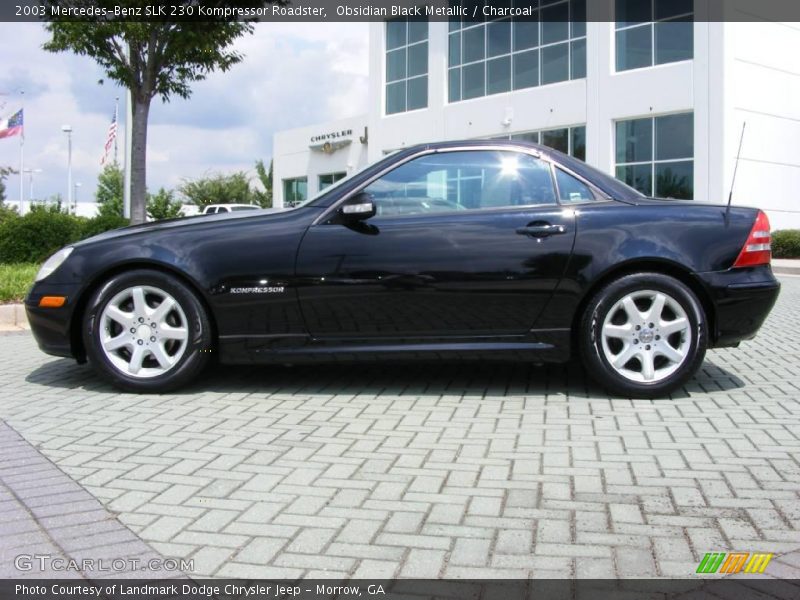 Obsidian Black Metallic / Charcoal 2003 Mercedes-Benz SLK 230 Kompressor Roadster