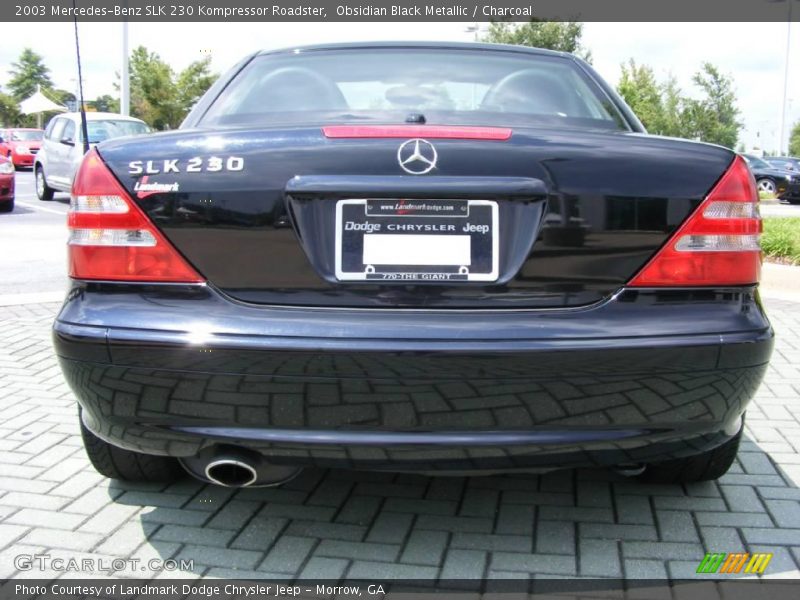 Obsidian Black Metallic / Charcoal 2003 Mercedes-Benz SLK 230 Kompressor Roadster