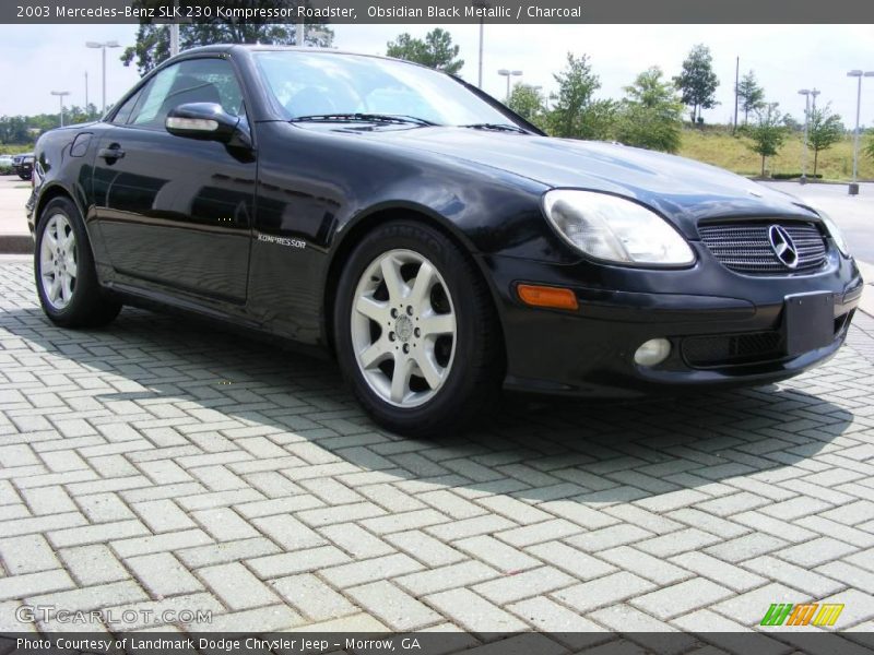 Obsidian Black Metallic / Charcoal 2003 Mercedes-Benz SLK 230 Kompressor Roadster