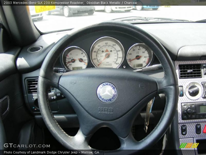 Obsidian Black Metallic / Charcoal 2003 Mercedes-Benz SLK 230 Kompressor Roadster