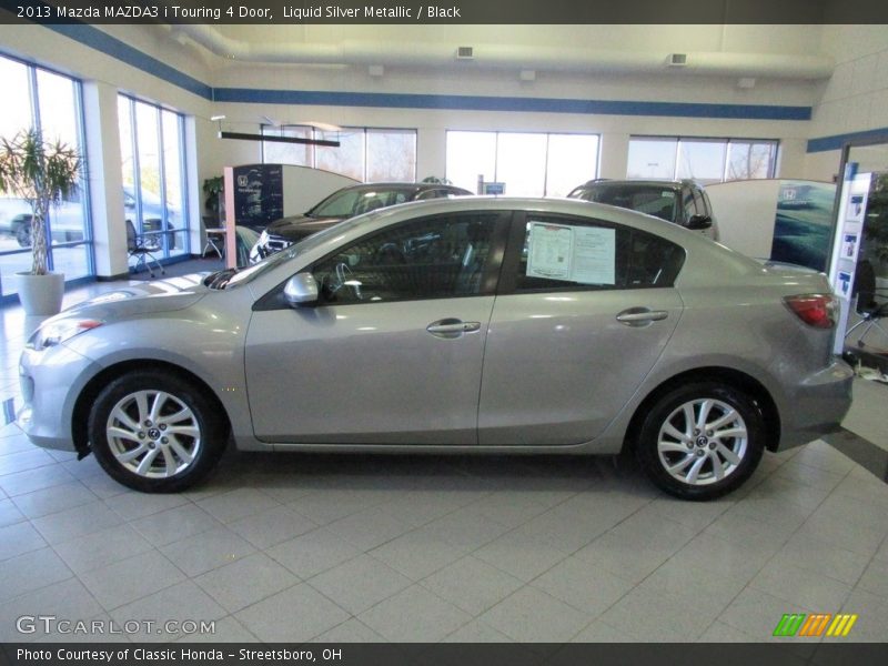 Liquid Silver Metallic / Black 2013 Mazda MAZDA3 i Touring 4 Door