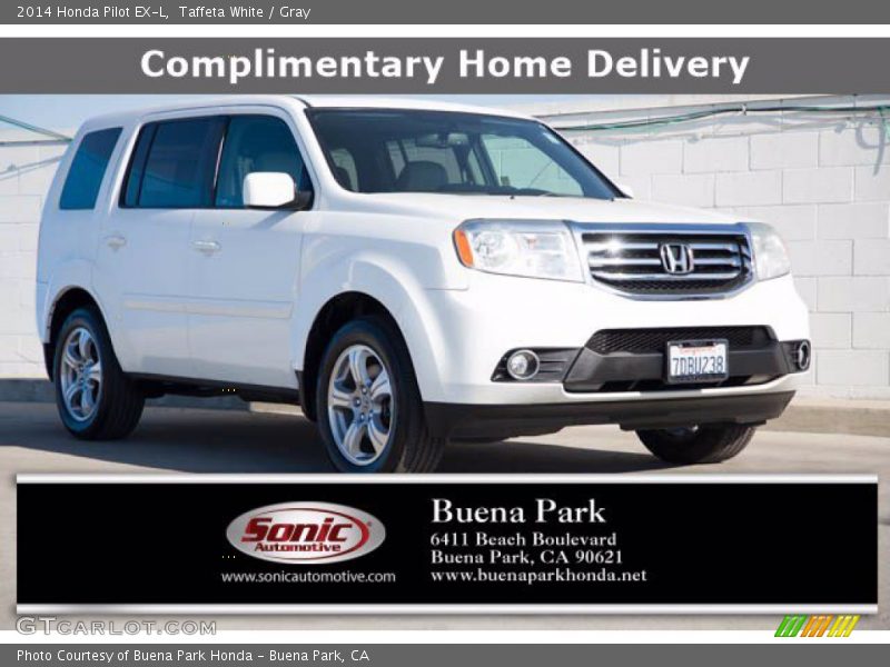 Taffeta White / Gray 2014 Honda Pilot EX-L