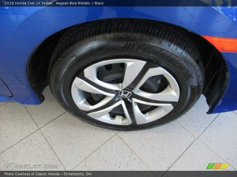 Aegean Blue Metallic / Black 2018 Honda Civic LX Sedan