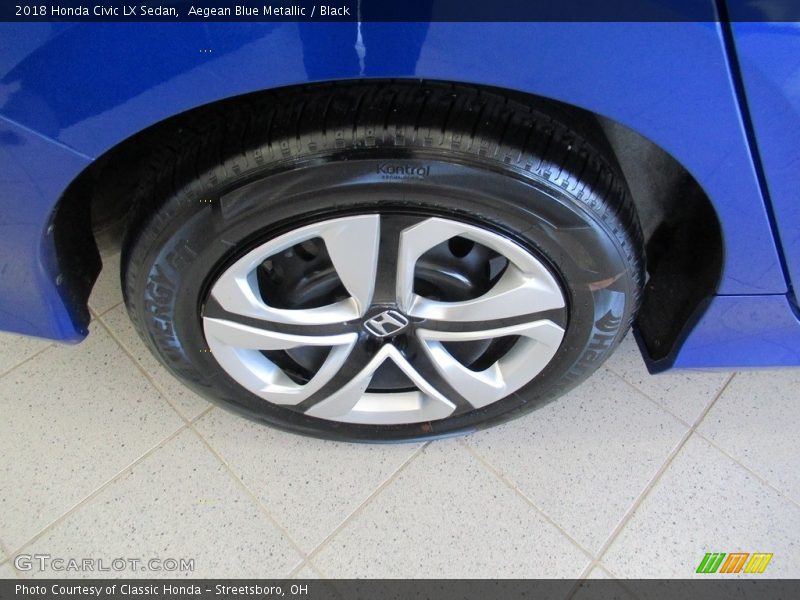 Aegean Blue Metallic / Black 2018 Honda Civic LX Sedan