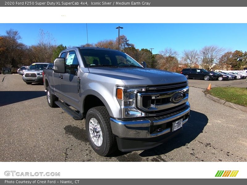 Iconic Silver / Medium Earth Gray 2020 Ford F250 Super Duty XL SuperCab 4x4