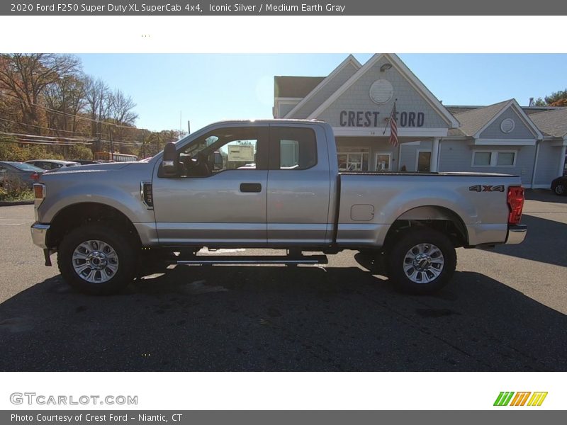 Iconic Silver / Medium Earth Gray 2020 Ford F250 Super Duty XL SuperCab 4x4