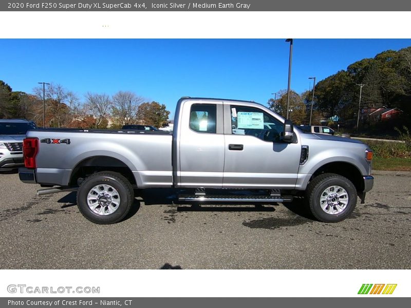 Iconic Silver / Medium Earth Gray 2020 Ford F250 Super Duty XL SuperCab 4x4