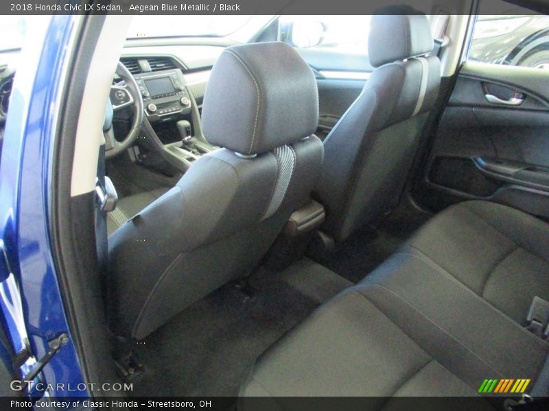 Aegean Blue Metallic / Black 2018 Honda Civic LX Sedan