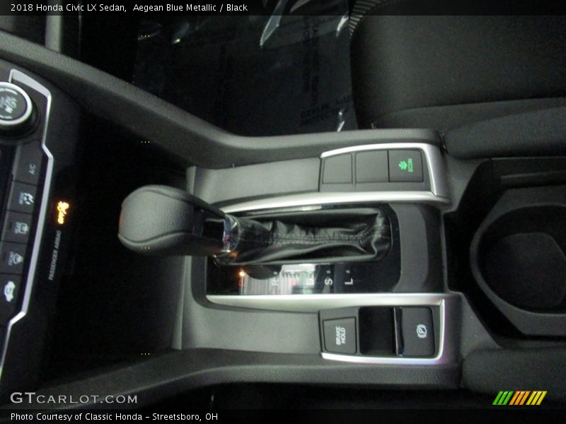 Aegean Blue Metallic / Black 2018 Honda Civic LX Sedan