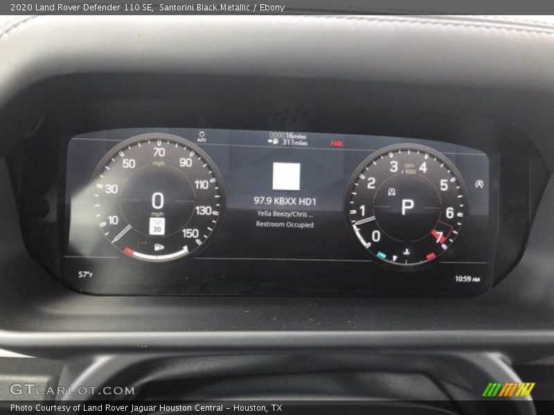 Santorini Black Metallic / Ebony 2020 Land Rover Defender 110 SE
