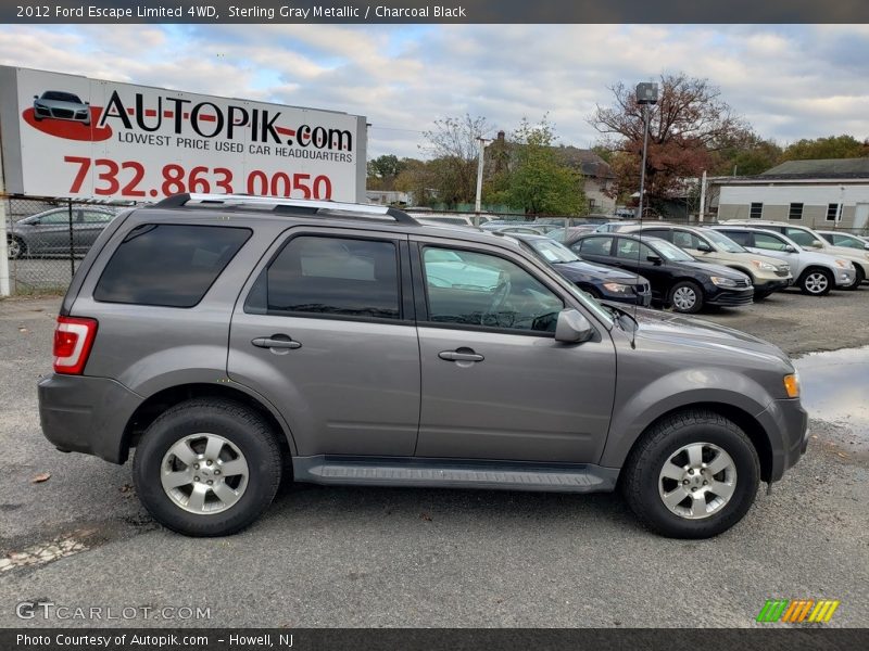 Sterling Gray Metallic / Charcoal Black 2012 Ford Escape Limited 4WD