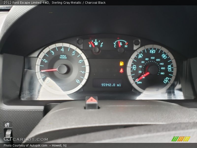 Sterling Gray Metallic / Charcoal Black 2012 Ford Escape Limited 4WD