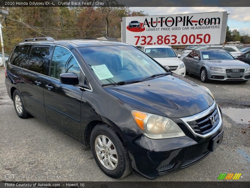 Crystal Black Pearl / Gray 2010 Honda Odyssey EX-L