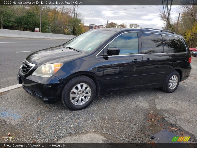 Crystal Black Pearl / Gray 2010 Honda Odyssey EX-L