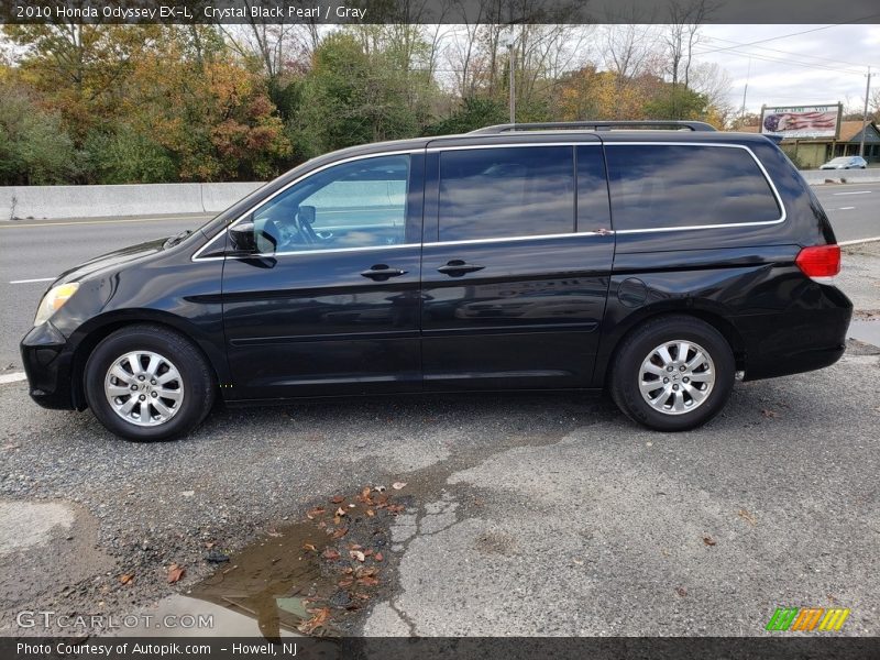 Crystal Black Pearl / Gray 2010 Honda Odyssey EX-L