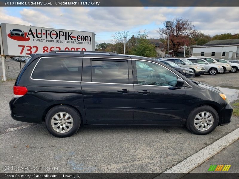 Crystal Black Pearl / Gray 2010 Honda Odyssey EX-L