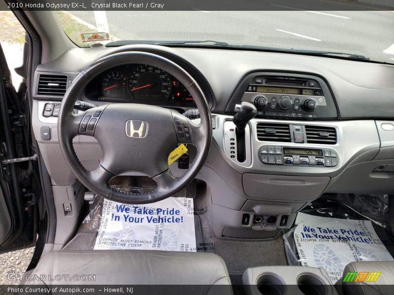 Crystal Black Pearl / Gray 2010 Honda Odyssey EX-L