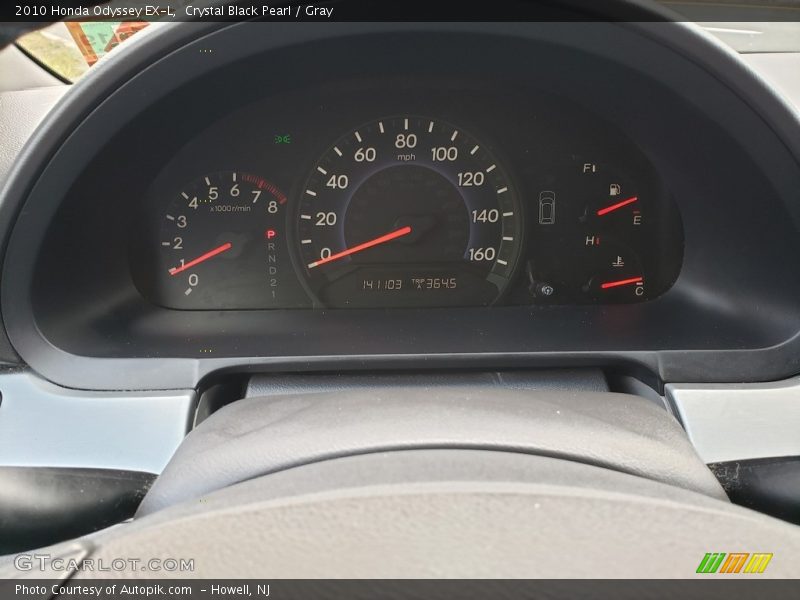 Crystal Black Pearl / Gray 2010 Honda Odyssey EX-L