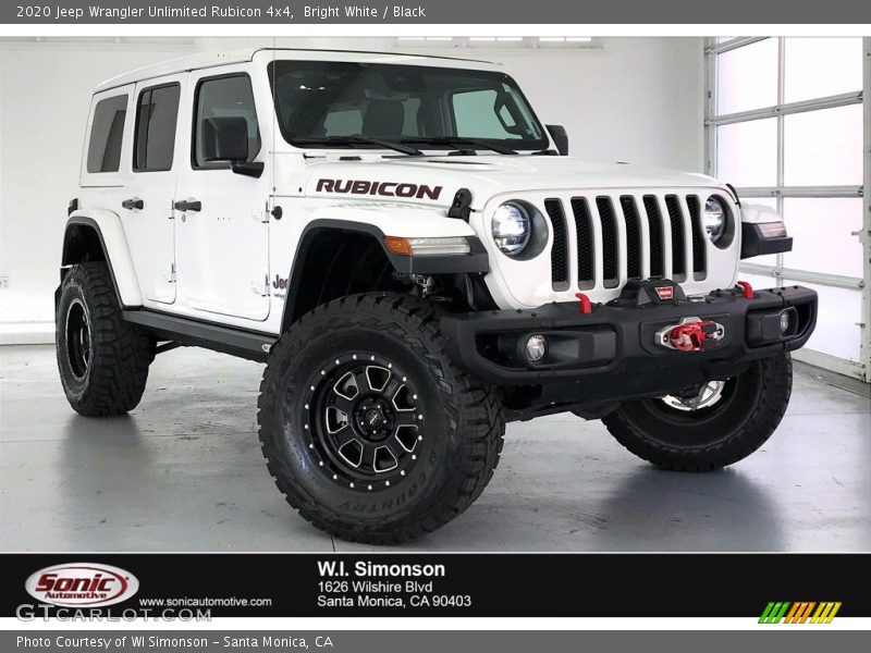 Bright White / Black 2020 Jeep Wrangler Unlimited Rubicon 4x4