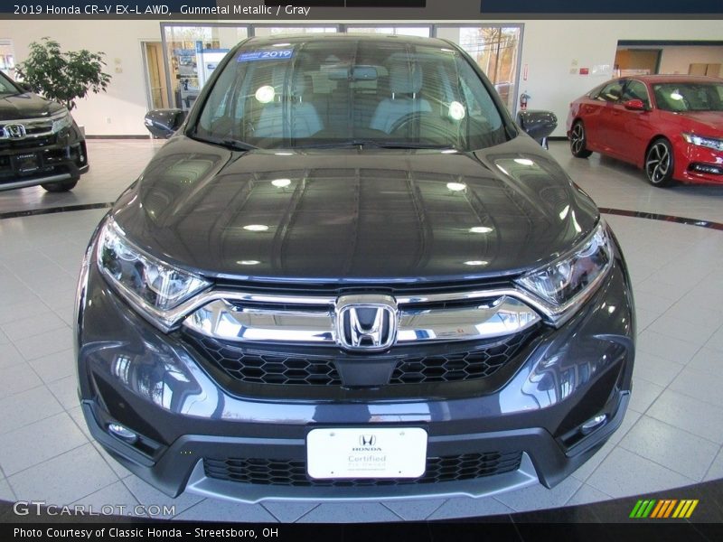 Gunmetal Metallic / Gray 2019 Honda CR-V EX-L AWD