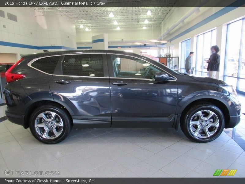 Gunmetal Metallic / Gray 2019 Honda CR-V EX-L AWD