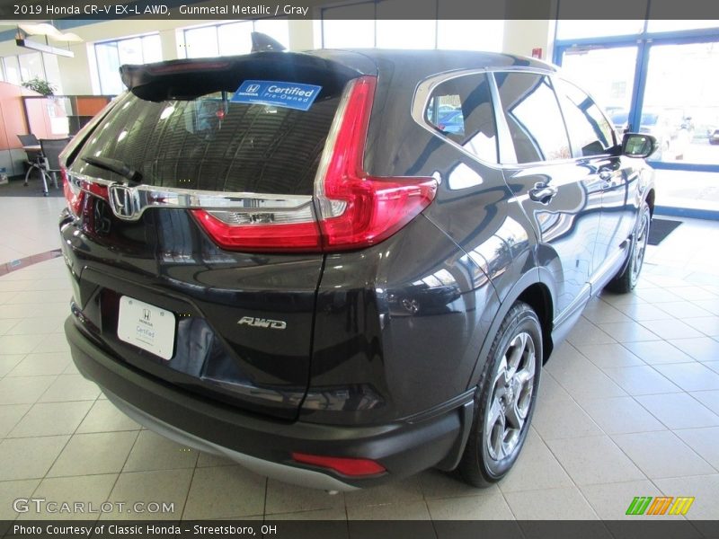 Gunmetal Metallic / Gray 2019 Honda CR-V EX-L AWD