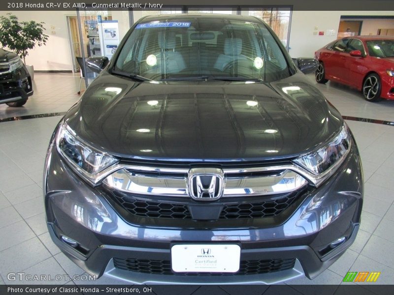 Gunmetal Metallic / Ivory 2018 Honda CR-V EX AWD