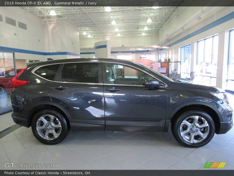 Gunmetal Metallic / Ivory 2018 Honda CR-V EX AWD