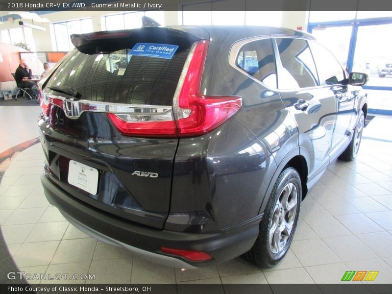 Gunmetal Metallic / Ivory 2018 Honda CR-V EX AWD