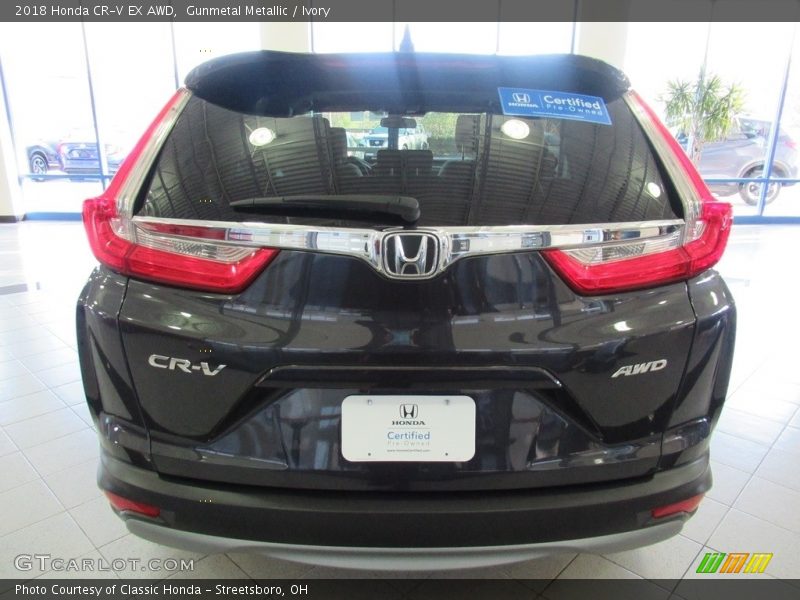 Gunmetal Metallic / Ivory 2018 Honda CR-V EX AWD