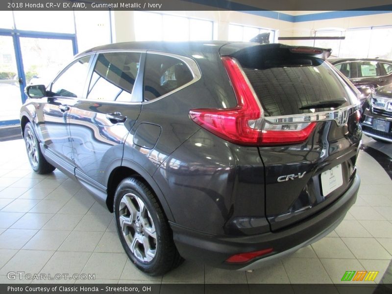 Gunmetal Metallic / Ivory 2018 Honda CR-V EX AWD