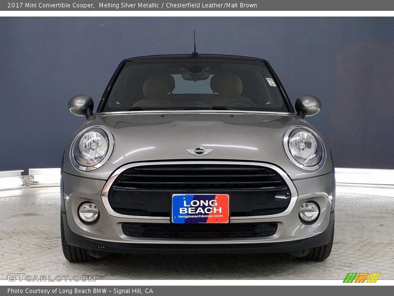 Melting Silver Metallic / Chesterfield Leather/Malt Brown 2017 Mini Convertible Cooper