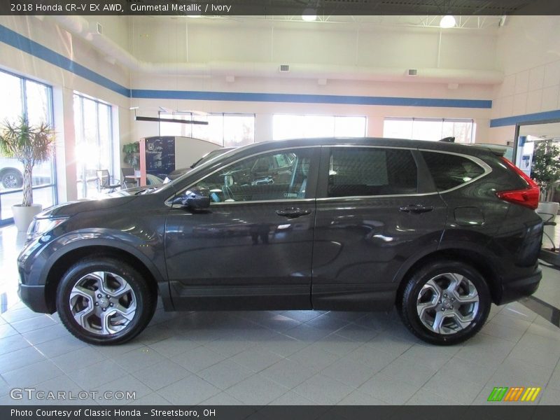 Gunmetal Metallic / Ivory 2018 Honda CR-V EX AWD
