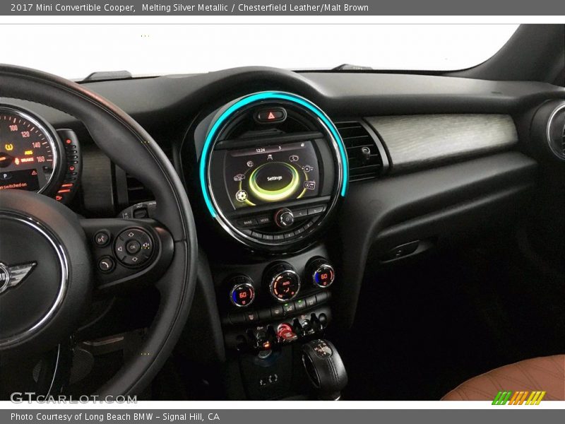 Melting Silver Metallic / Chesterfield Leather/Malt Brown 2017 Mini Convertible Cooper