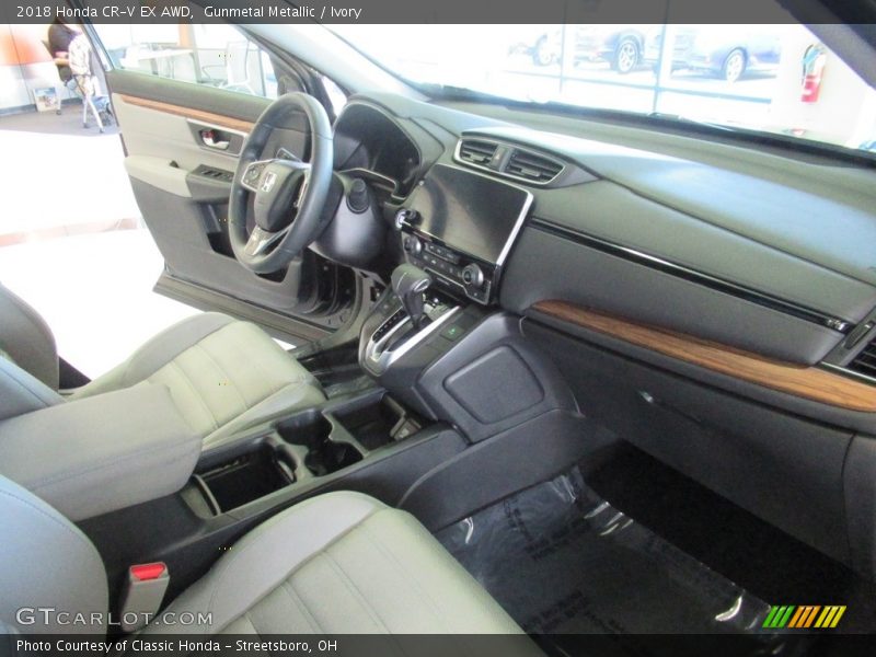 Gunmetal Metallic / Ivory 2018 Honda CR-V EX AWD