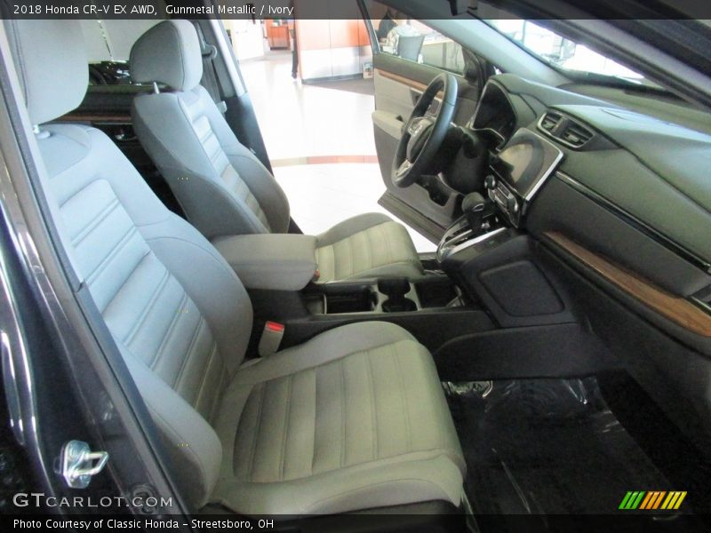 Gunmetal Metallic / Ivory 2018 Honda CR-V EX AWD