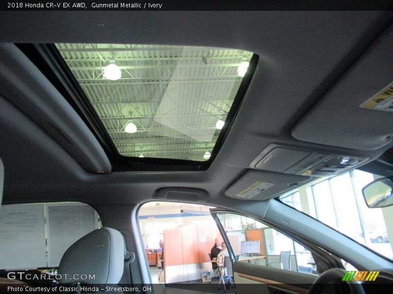 Gunmetal Metallic / Ivory 2018 Honda CR-V EX AWD