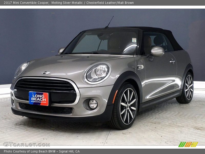 Melting Silver Metallic / Chesterfield Leather/Malt Brown 2017 Mini Convertible Cooper