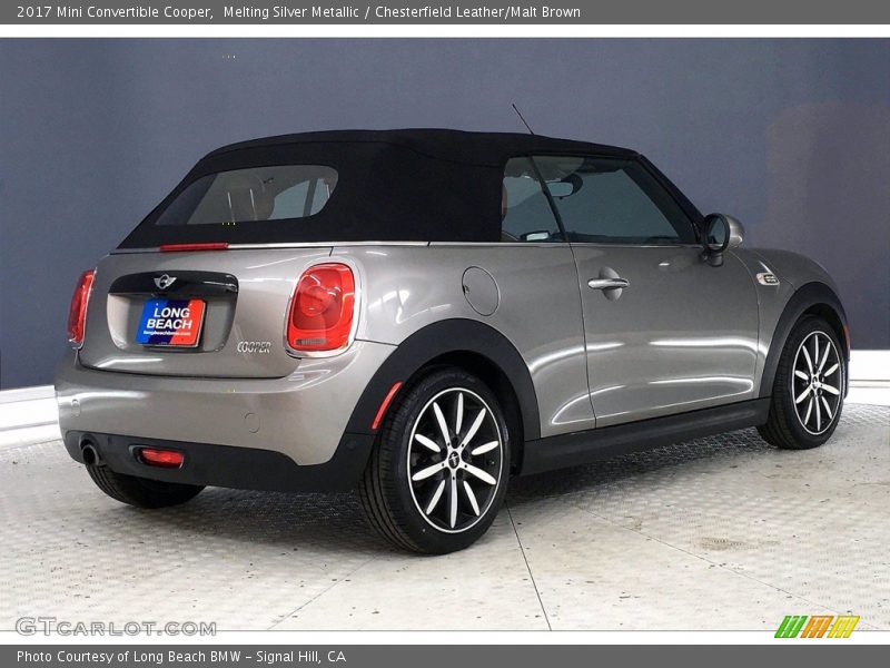 Melting Silver Metallic / Chesterfield Leather/Malt Brown 2017 Mini Convertible Cooper